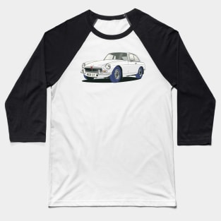 MGB GT Vintage Car in White Baseball T-Shirt